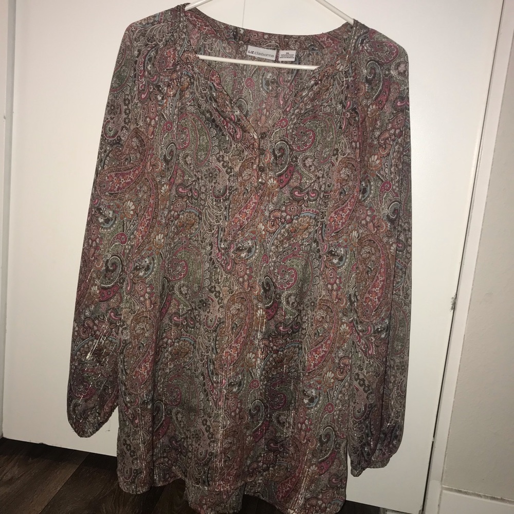 Liz Claiborne paisley blouse